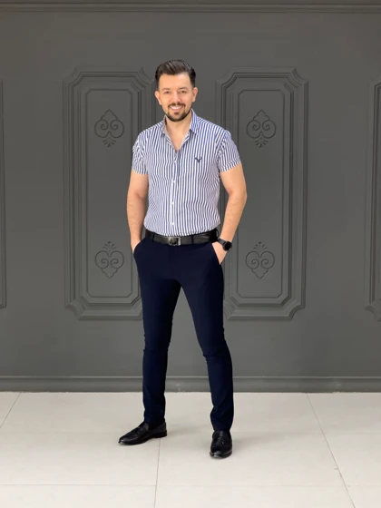 پیراهن 041107 AKOMOD آبی
