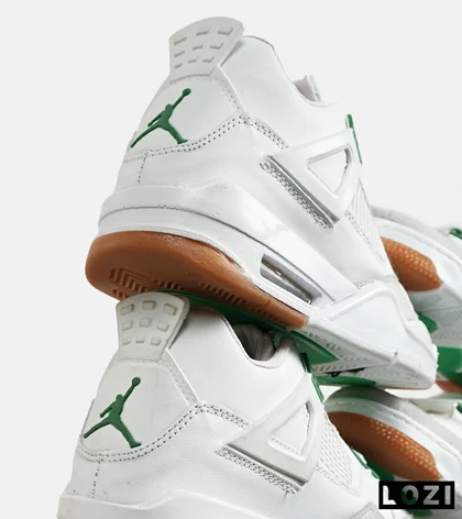 کتانی ساق‌دار زنانه و مردانه سفید سبز Nike air jordan 4