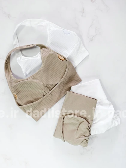 ست نیم‌تنه کاپ‌دار و لگ پشت چروک گردنی