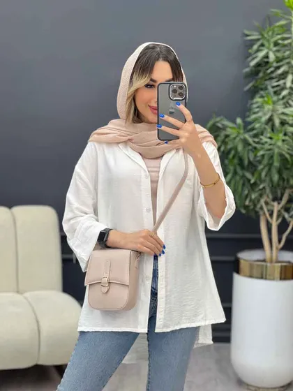 مانتو دکمه مخفی بغل چاک
