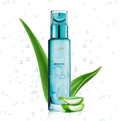 آبرسان صورت لورآل پاریس مدل Hydra Genius Aloe Water مخصوص پوست نرمال تا مختلط