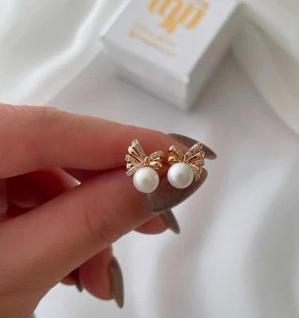 گوشواره میخی مرواریدی ژوپینگ