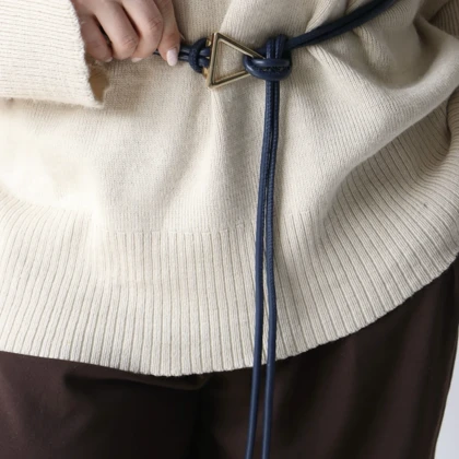 کمربند چرمی مات زنانه مدلbe7041