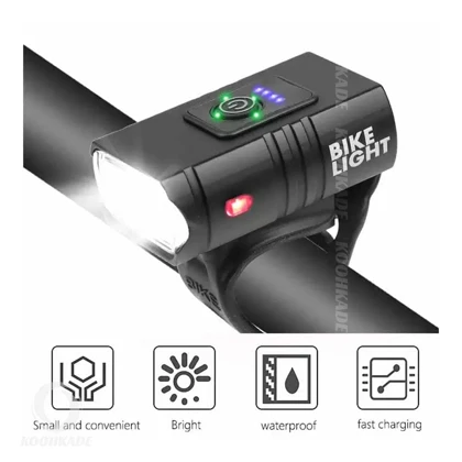 چراغ جلو شارژی دوچرخه 1000 لومن مدل T6 LED