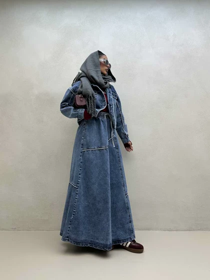 ست کت و دامن جین