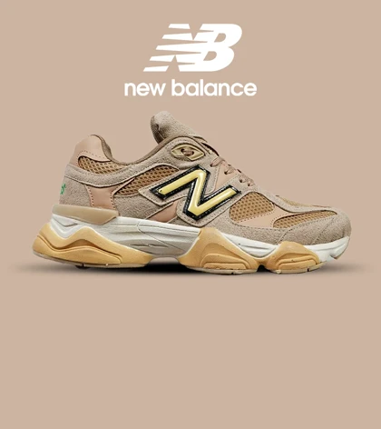 کفش کتانی مردانه کرم قهوه ای NEW BALANCE 9060 مدل 4758