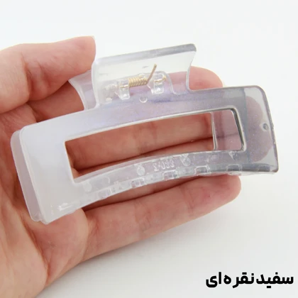 کلیپس دخترانه مدل مستطیل ساده دو رنگ