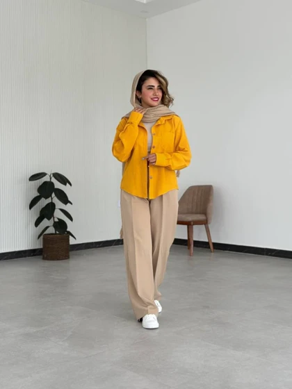 پیراهن زنانه ترند لینن کد SAYNA