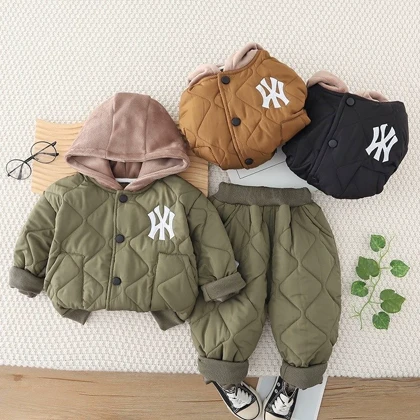 ست دوتیکه کاپشن و شلوار NY