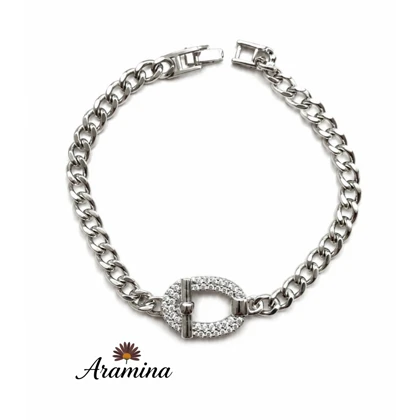 دستبند تیفانی زنانه رنگ نقره ای رنگ ثابت ARA 104