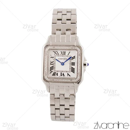 ساعت مچی کارتیر زنانه مدل پنته نقره ای دور نگین 103801