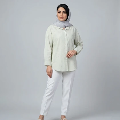 شومیز زنانه راه راه نگین‌دار کد 400