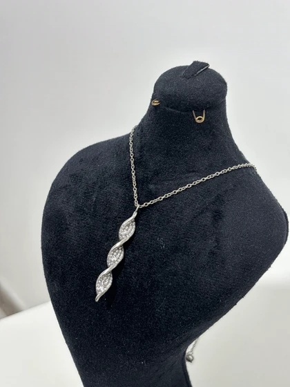 گردنبند نقره پیچی زنانه 968