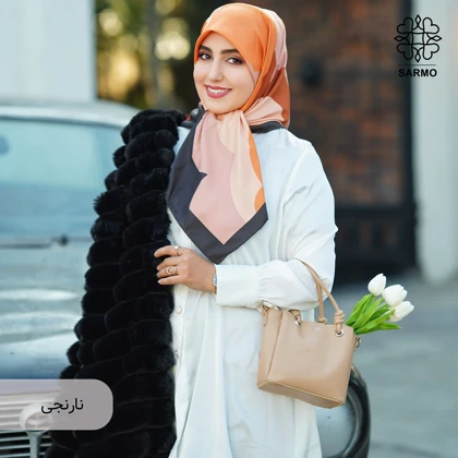روسری ساتن ابریشم ابرا