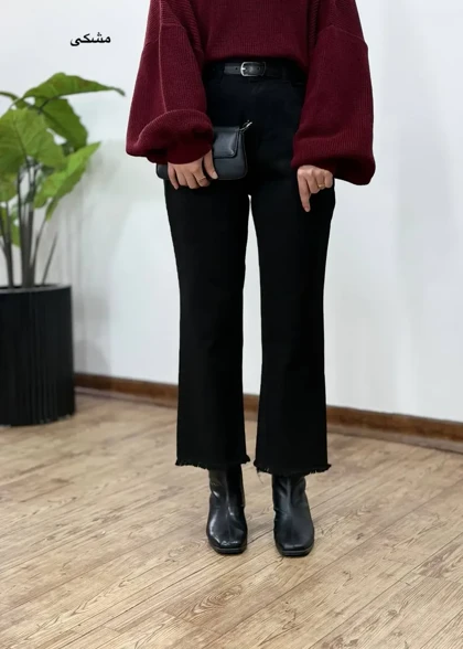 شلوار کتان واید کات