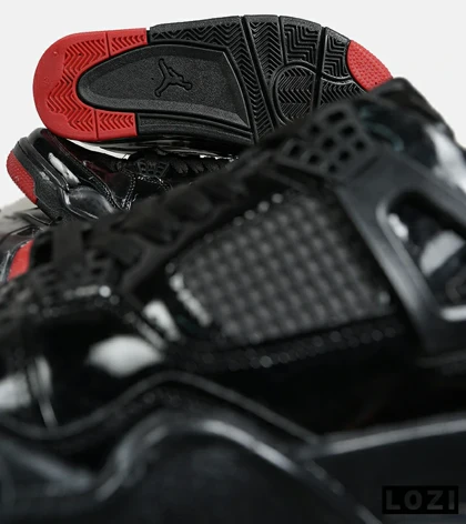 کتانی ساق‌دار زنانه و مردانه مشکی Nike air jordan 4 مدل 6818