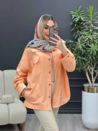 مانتو لینن چهار جیب