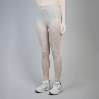 لگ سیملس ورزشی زنانه سنگشور کبریتی کمر هفتی مدل 4H0268 کرم