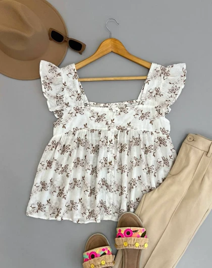 تاپ استین چین خامه دوزی کد 2775