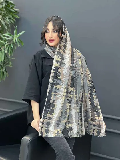 شال آبرنگی حریرنخ