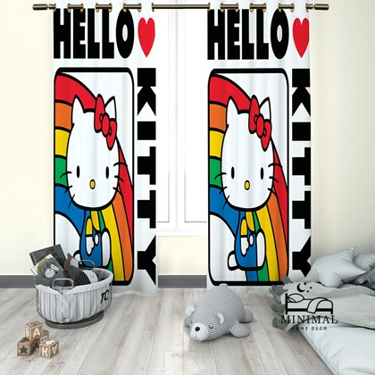 پرده کودک طرح کیتی مدل W4866