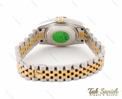 ساعت رولکس دیت جاست دورنگ طلایی صفحه نگین Rolex-3239-L