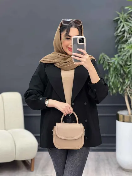 مانتو لینن شش دکمه