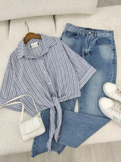 شومیز زنانه گره‌ای دلنیا