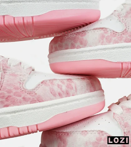 کفش کتانی زنانه صورتی سفید نایک NIKE dunk low steam puppet