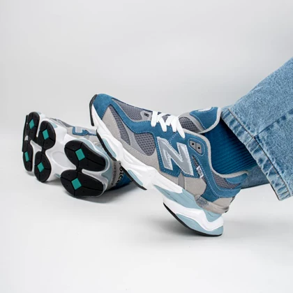 کتانی اسپرت مردانه مدل نیوبالانس 9060 NEW BALANCE رنگ طوسی آبی کد 8937