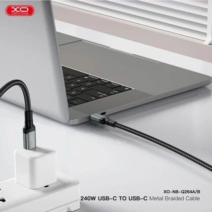 کابل دو سر تایپ سی ایکس او XO مدل NB-Q264B توان 240 وات 2 متر
