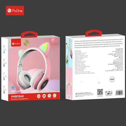 هدفون بلوتوثی پرووان ProOne مدل PHB3560 تاشو و فانتزی