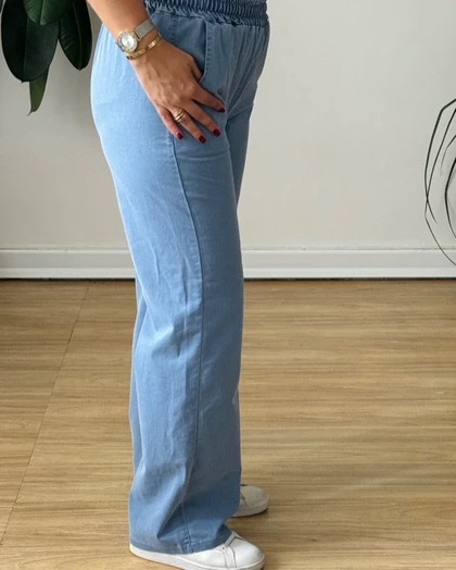 شلوار نیم بگ جین کاغذی