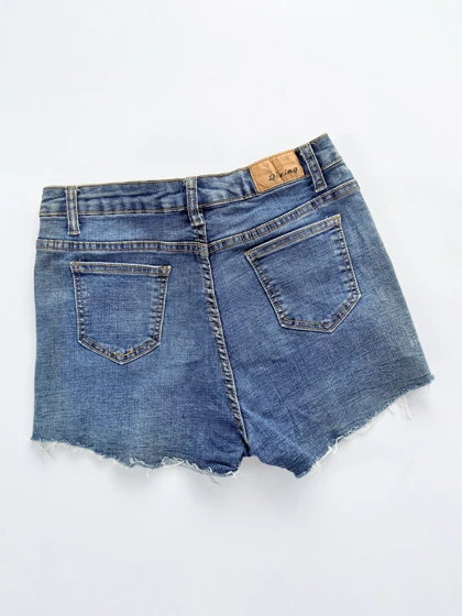 شورتک کوتاه جین پاچه ریش