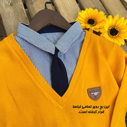 بلوز دو یقه کراواتی سایز بزرگ