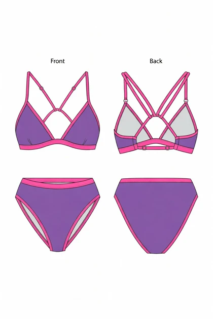 مایو دو تکه بیکینی کاپشه انگلیس کد CAA12C4F237WE