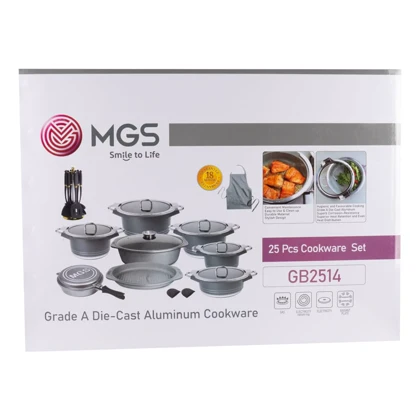 سرویس قابلمه 25 پارچه گرانیت طرح جرمنی B کد GB2514