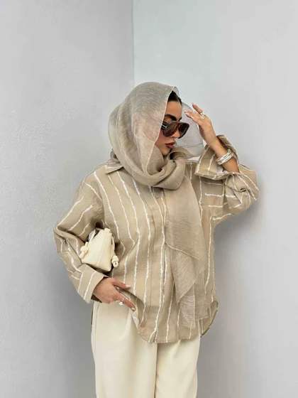 شومیز جلو کوک راه راه