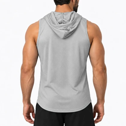 رکابی کلاهدار ورزشی مردانه نایک مدل DS-Dri Fit-5G0684 طوسی روشن