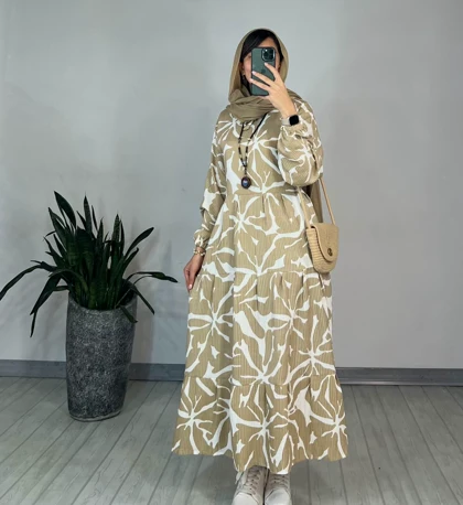 پیراهن مانتویی تندیس