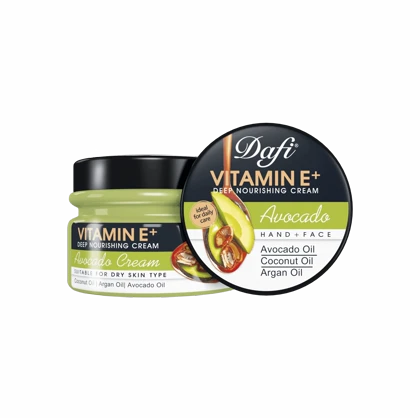 کرم کاسه‌ای دست و صورت دافی آووکادو و حاوی ویتامین E مناسب پوست خشک 336 گرم