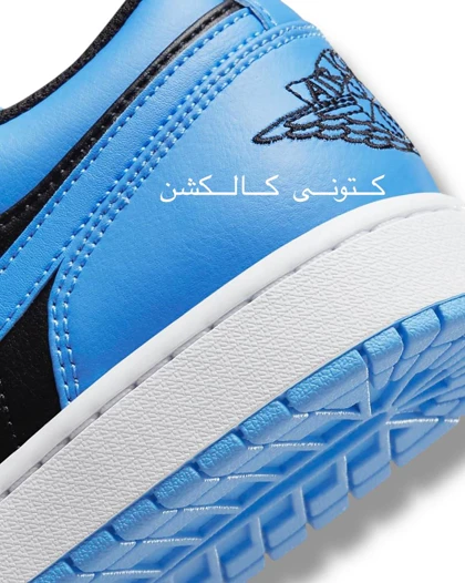 کتانی ویتنامی نایک ایر جردن وان لو مشکی آبی Nike Air Jordan 1 Low Black University Blue