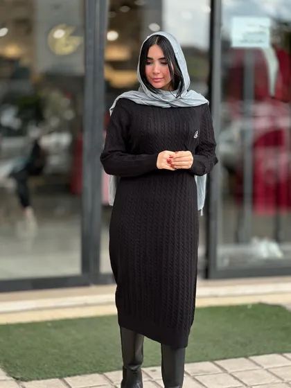 بافت بلند یقه گرد کد 689