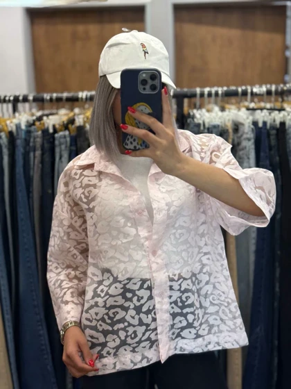 شومیز شیشه ای پلنگی 4453