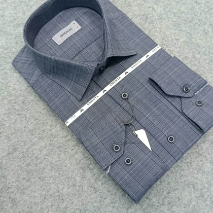 پیراهن طرحدار مردانه قواره ازاد ( قواره کلاسیک ) _ استین بلند