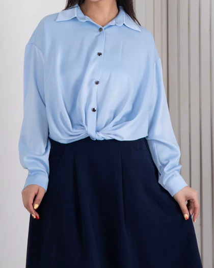 شومیز ساتن گره‌ای TAFFETA