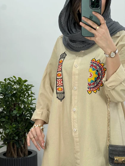 مانتو گلدوزی خورشید