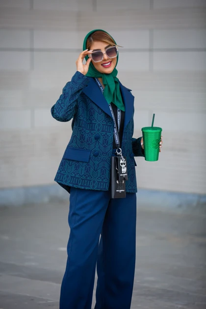 کت شلوار ژاکارد ترکیبی