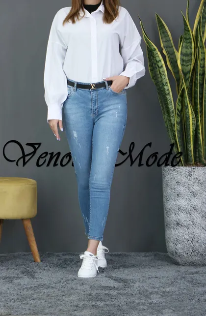 شلوار جین آبی روشن