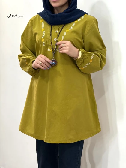 مانتو لینن گلدوزی سرنا